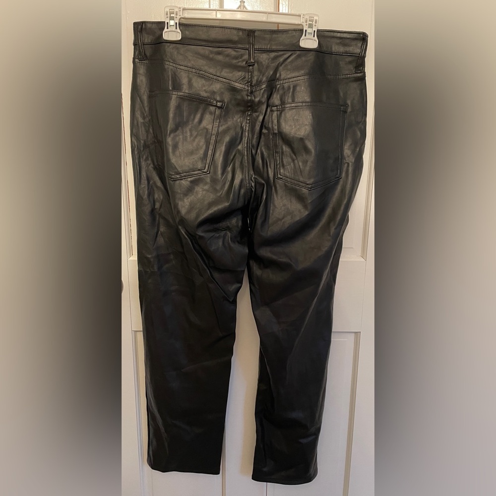 NWOT GAP Cheeky Straight Sky High Leather Pants - Picture 8 of 10